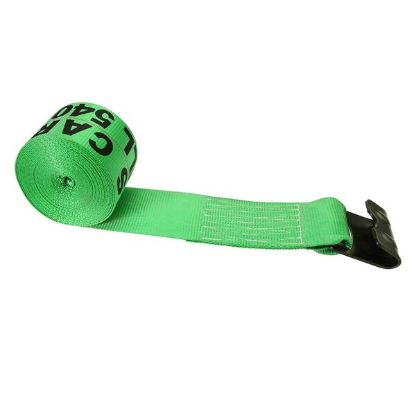 4" x 30' Winch Straps with Flat Hook & Defender, PK10,430FH-G-BOX